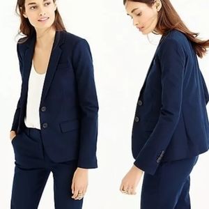 J Crew Thompson Blazer Jacket 12 Navy Bi Stretch